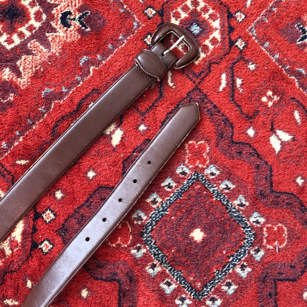 Brown leather belt